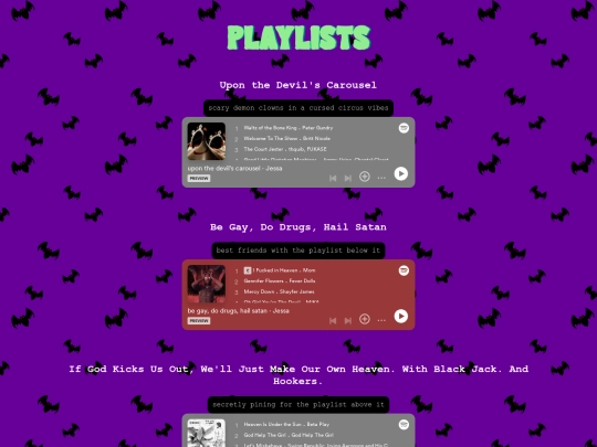 playlists screenshot