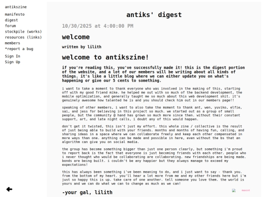 home/digest screenshot