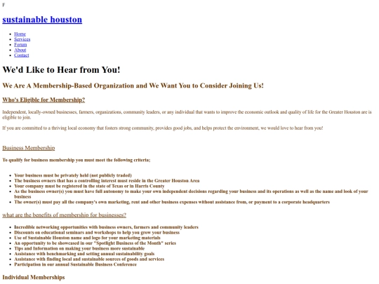 sustainablehouston/contact screenshot