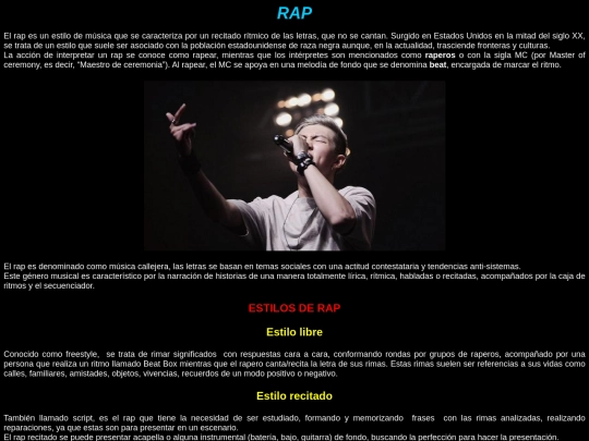 RAP screenshot