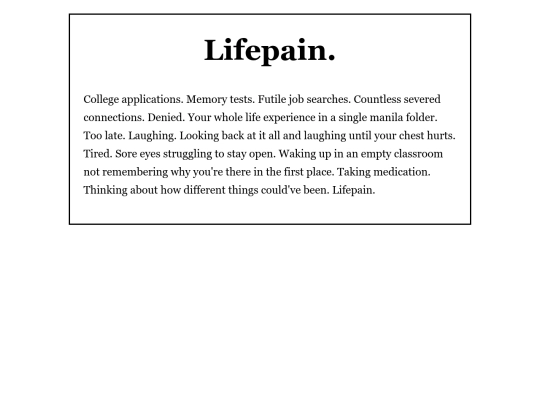 blog/lifepain screenshot