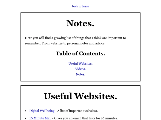 notes screenshot