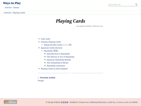 articles/cards screenshot