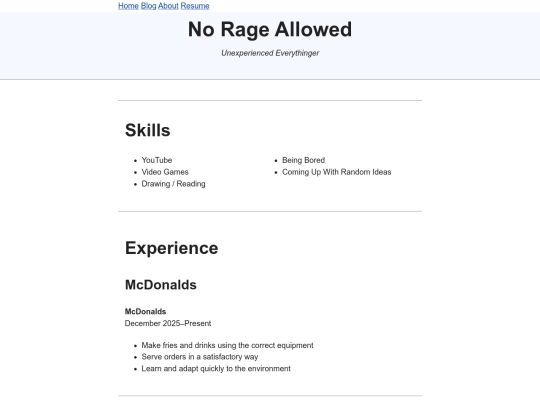 resume screenshot