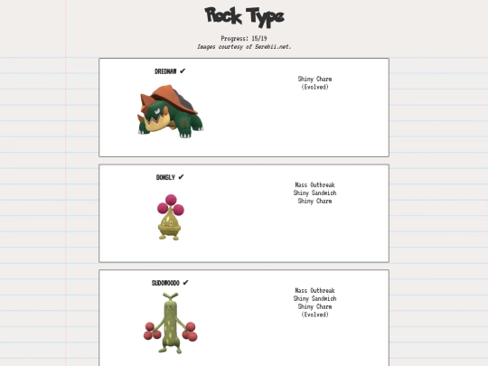 shinydex/rock screenshot