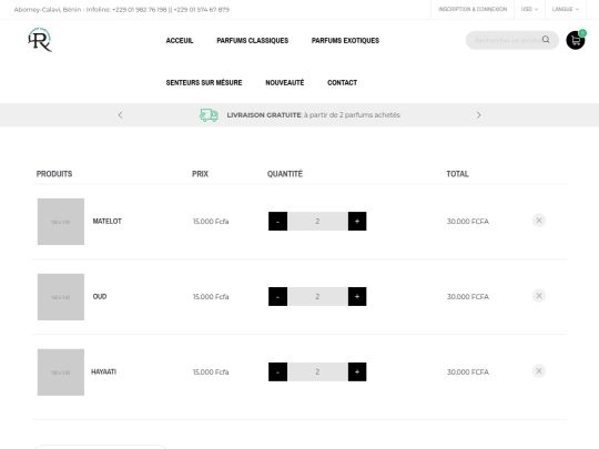 cart screenshot