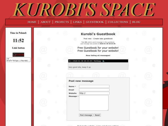 guestbook screenshot