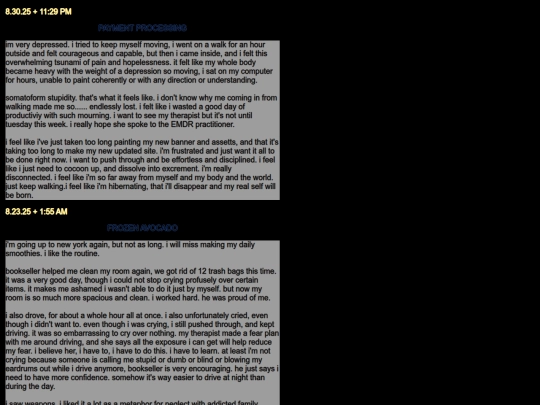 diarypagesaug25 screenshot