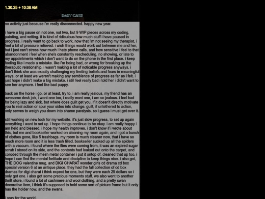 diarypagesjan25 screenshot