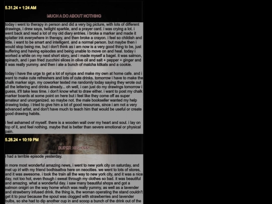 diarypagesmay24 screenshot