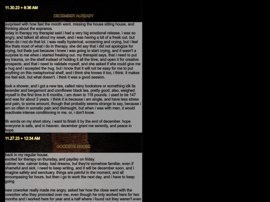 diarypagesnov23 screenshot