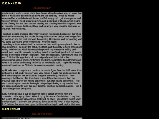diarypagesoct24 screenshot