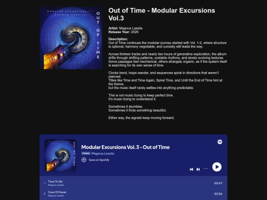 music/magnus/outoftime screenshot