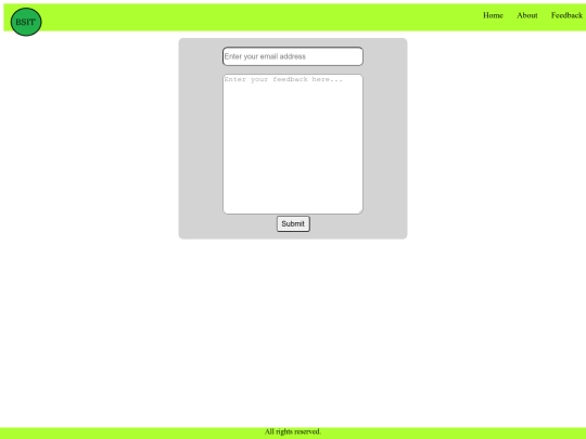 feedback screenshot