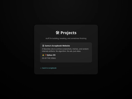 projects screenshot