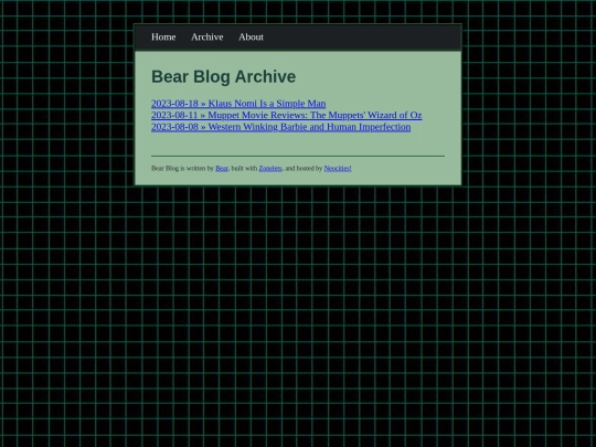 blog/archive screenshot