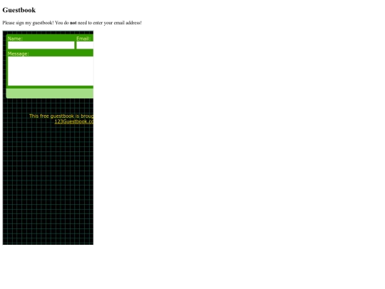 guestbook/mainpage screenshot