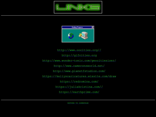 links screenshot