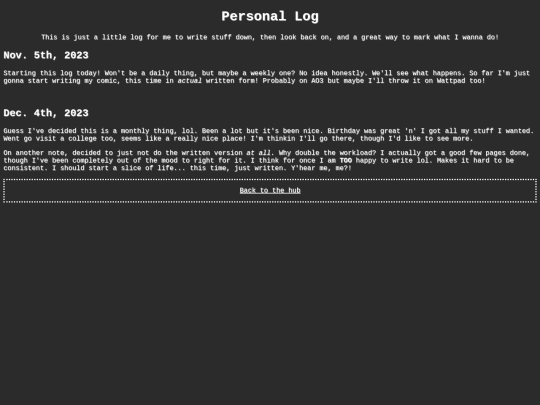 personallog screenshot