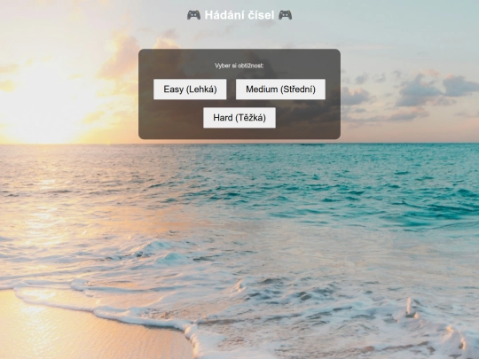Hra Hádání Čísla screenshot