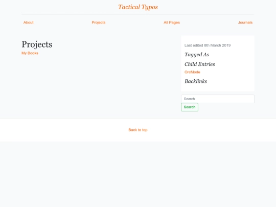 Projects screenshot