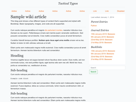 WikiBootstrap screenshot
