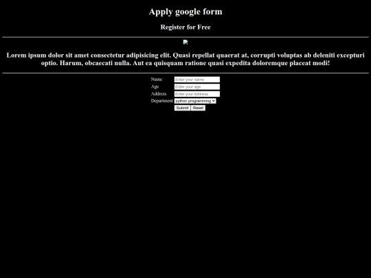 event/html/register screenshot