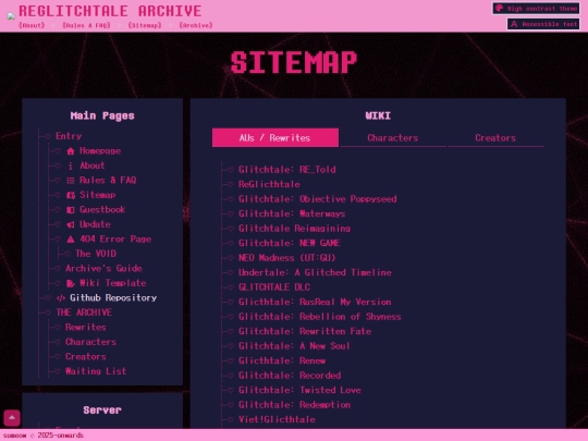 sitemap screenshot