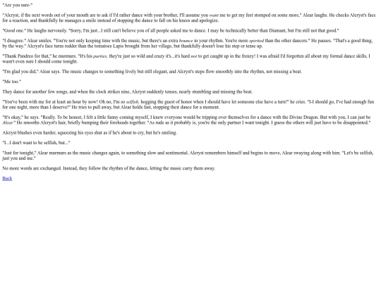 Fan Fics/Selfish screenshot