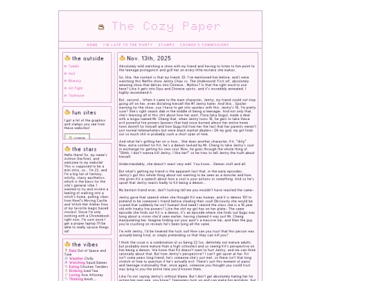 blog screenshot