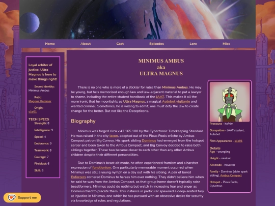cast/minimus screenshot