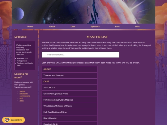 misc/masterlist screenshot