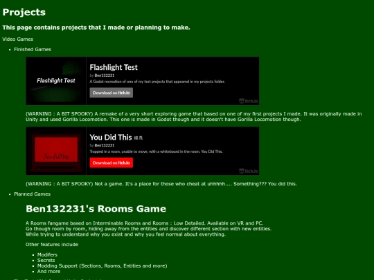 projects screenshot