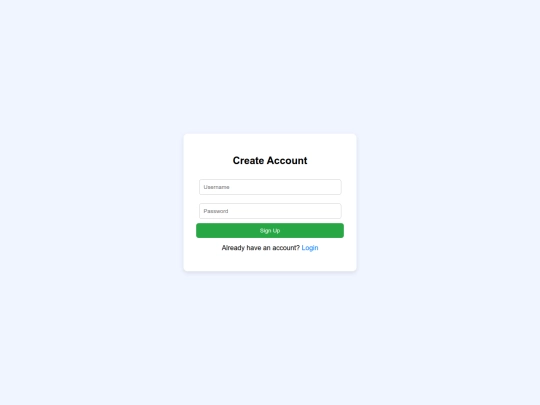 signup screenshot