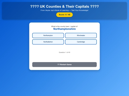 Capitals screenshot
