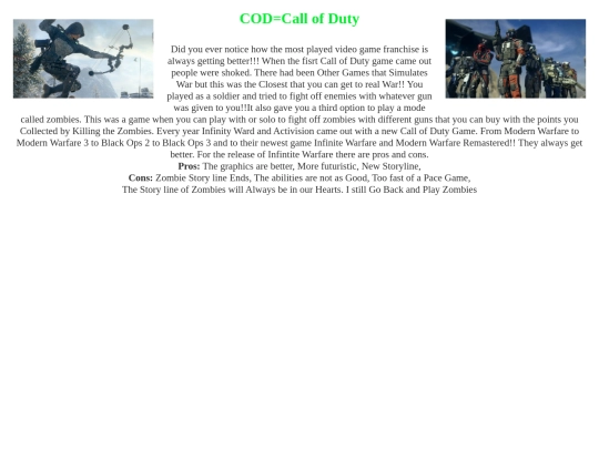Blog screenshot