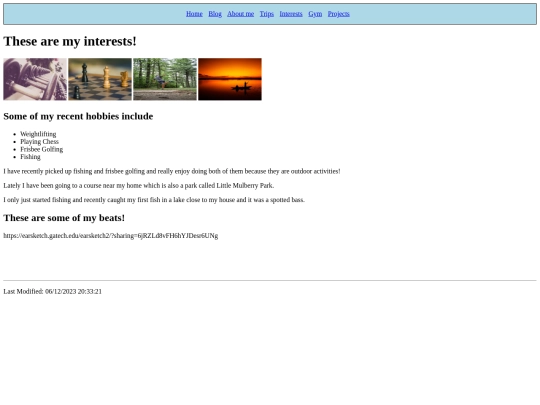 interests screenshot
