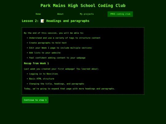 pmhs/lesson2 screenshot