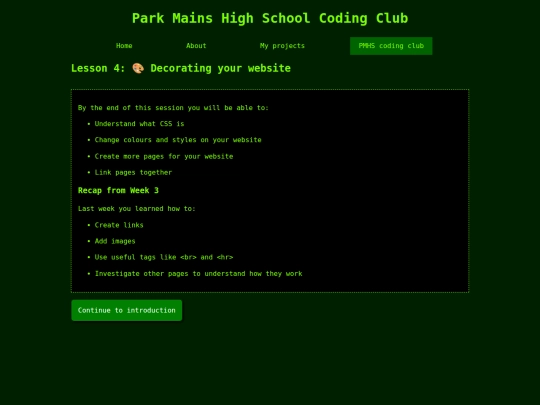 pmhs/lesson4 screenshot