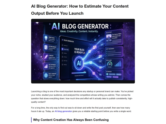 ai-blog-generator screenshot