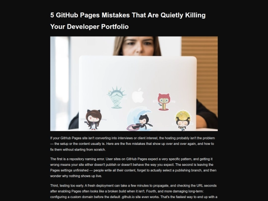 posts/5-github-pages-mistakes-that-are-quietly-killing-your-developer-portfolio screenshot