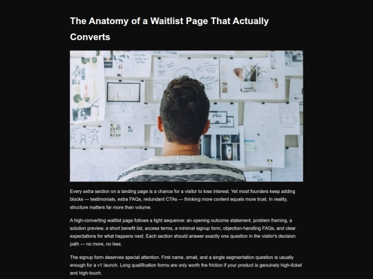 posts/the-anatomy-of-a-waitlist-page-that-actually-converts screenshot