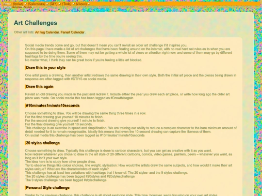 online/artchallenges screenshot