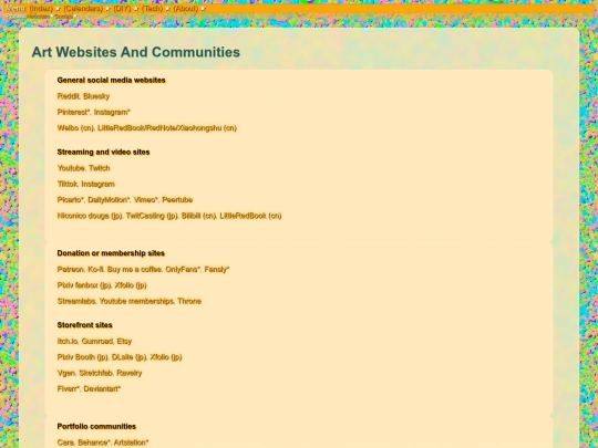 online/artsites screenshot