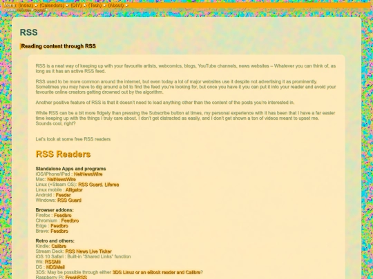 online/rssfeeds screenshot