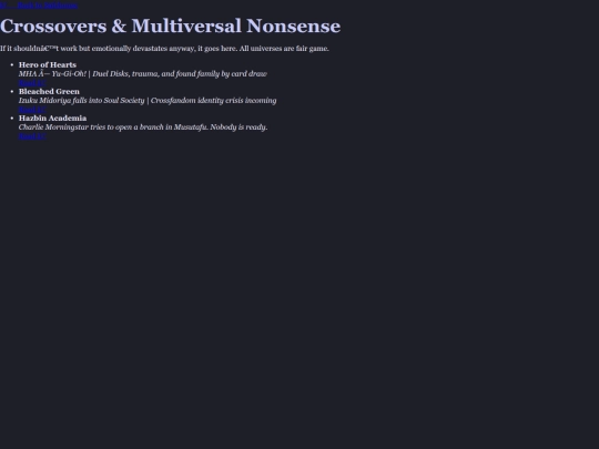 crossovers screenshot