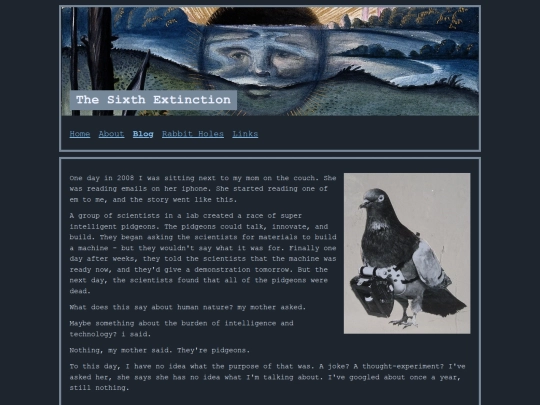 pidgeonblog screenshot
