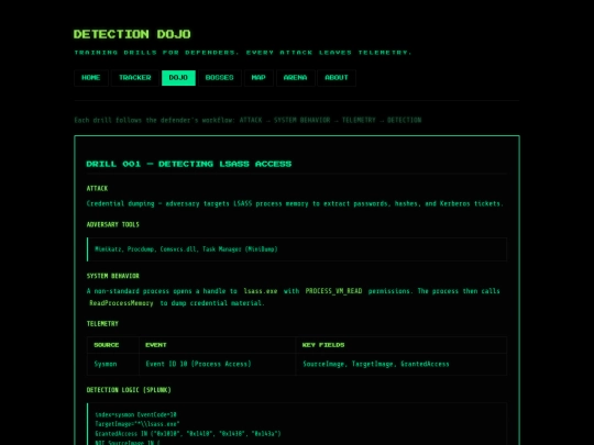 dojo screenshot