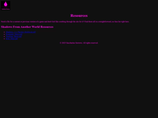 Resources screenshot