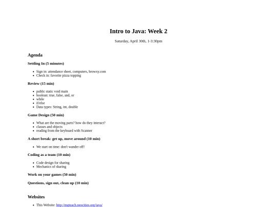 java/intro2 screenshot
